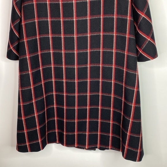 Vintage Pauline Trigere A Trigere Coat Wool Union Made Black Plaid Size 12 70s - Picture 5 of 11